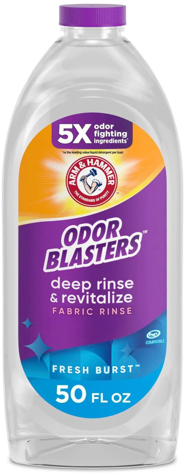 Main image of Odor Blasters Deep Rinse and Revitalize Fabric Rinse, Laundry Additive, Eliminates Sweat and Musty Odors, Fresh Burst Scent, 50 fl oz