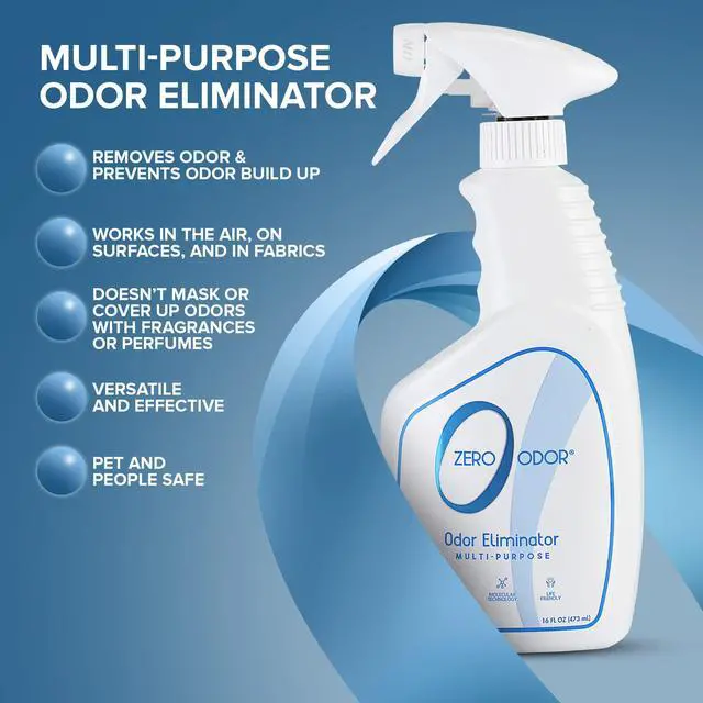 Alt view image 2 of 7 - Multi-Purpose Odor Eliminator - Air & Surface Odor Patented Technology for Bathroom, Kitchen, Fabric, Closet- Smell Great Again, 16oz