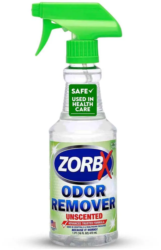 Main image of ZORBX Unscented Odor Eliminator for Strong Odor 16 Fl Oz - in Hospitals & Healthcare Facilities - Advanced Trusted Formula, Fast-Acting Odor Remover Spray for Dog, Cat, House & Carpet