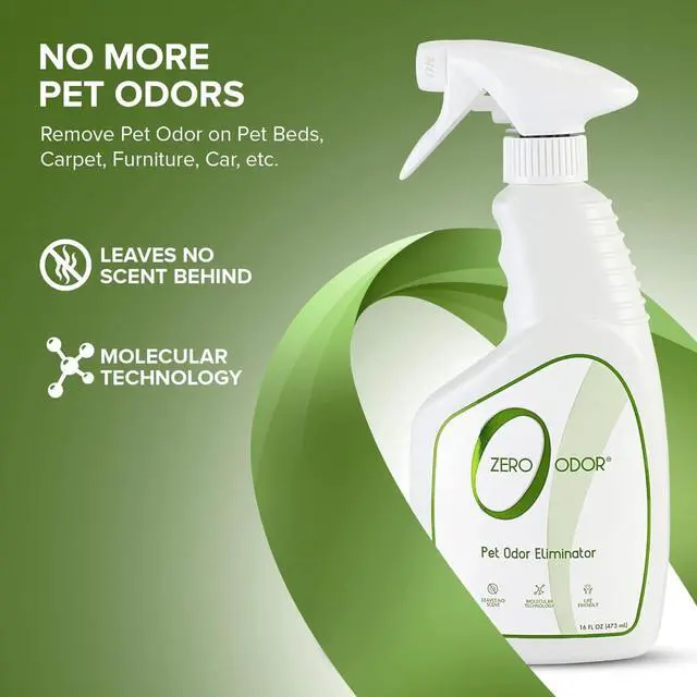 Alt view image 2 of 6 - Pet Odor Eliminator, Air and Surface Odor Remover for Carpet, Furniture, and Pet Beds, Trigger Spray, 16 fl oz