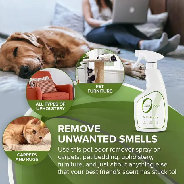 Alt view image 3 of 6 - Pet Odor Eliminator, Air and Surface Odor Remover for Carpet, Furniture, and Pet Beds, Trigger Spray, 16 fl oz