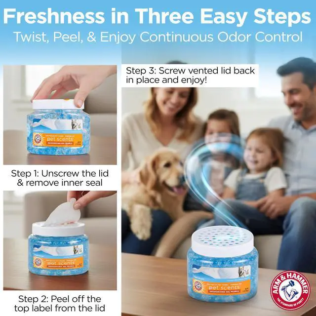 Alt view image 7 of 7 - for Pets Air Care Pet Scents Deodorizing Gel Beads, Pet Odor Eliminator for Rooms Closets and Small Spaces with Long Lasting Odor Control, Fresh Breeze Scent, 12 oz