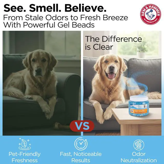 Alt view image 6 of 7 - for Pets Air Care Pet Scents Deodorizing Gel Beads, Pet Odor Eliminator for Rooms Closets and Small Spaces with Long Lasting Odor Control, Fresh Breeze Scent, 12 oz