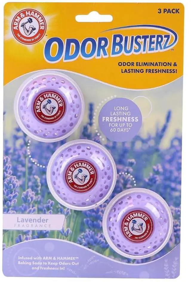 Main image of OdorBusterz® Odor Eliminator Balls, Lavender, 3 Count Baking Soda Odor Control for Closets, Drawers, Hampers & Small Spaces