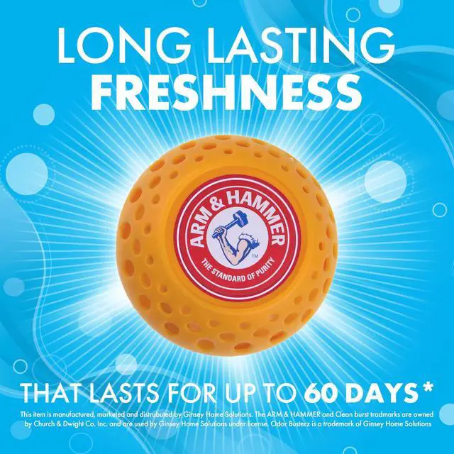 Alt view image 3 of 3 - OdorBusterz® Odor Eliminator Balls, Fresh Burst, 3 Count Baking Soda Odor Control for Closets, Drawers, Hampers & Small Spaces