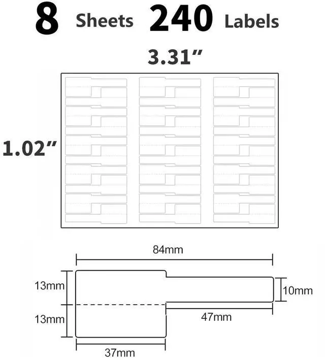 Alt view image 2 of 7 - Wmiwulien 8 Sheet 240 Pcs Cable Labels for Management, Colorful Waterproof Cord Tags for Electronics, Self Adhesive Tear Resistant Wire Labels for Laser Printer and Handwriting