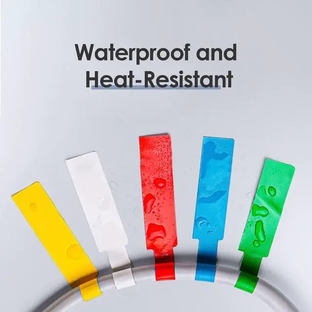 Alt view image 7 of 7 - Wmiwulien 8 Sheet 240 Pcs Cable Labels for Management, Colorful Waterproof Cord Tags for Electronics, Self Adhesive Tear Resistant Wire Labels for Laser Printer and Handwriting