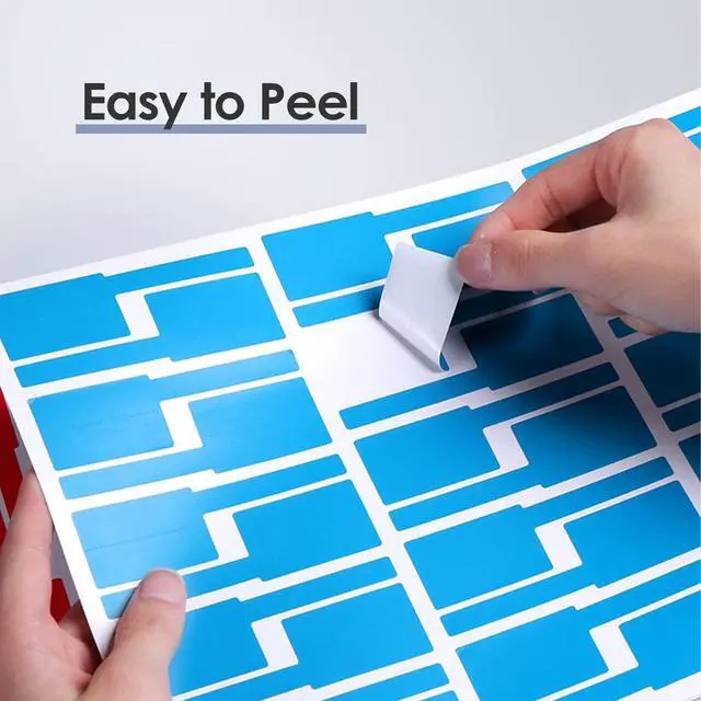 Alt view image 6 of 7 - Wmiwulien 8 Sheet 240 Pcs Cable Labels for Management, Colorful Waterproof Cord Tags for Electronics, Self Adhesive Tear Resistant Wire Labels for Laser Printer and Handwriting