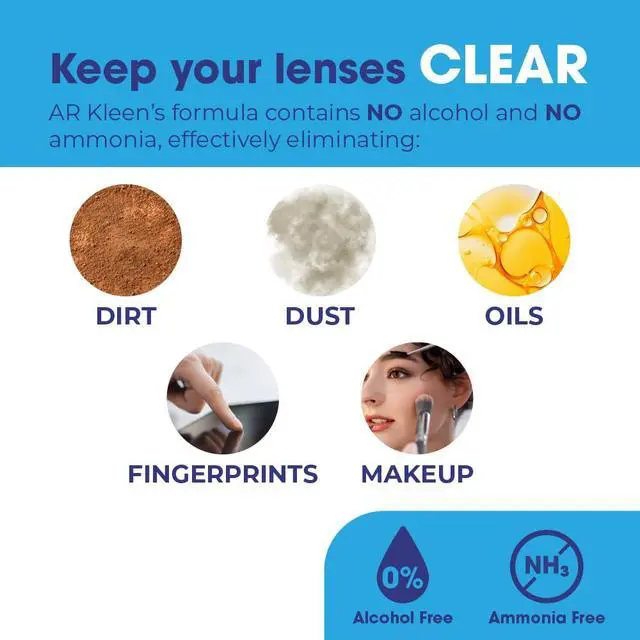 Alt view image 4 of 5 - AR Kleen® Lens Cleaner Kit | 9 Ounces | Multi-Purpose Lens Cleaner | No Streaks | Ammonia and Alcohol Free