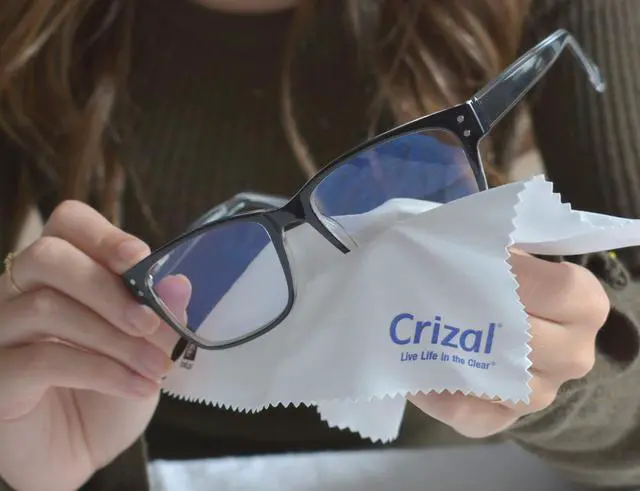 Alt view image 7 of 7 - Crizal Eyeglass Lens Cleaning Kit 1 Pack (2oz Spray + Microfiber Cloth) Designed & Tested for AR-Coated Lenses Complete Lens Care System