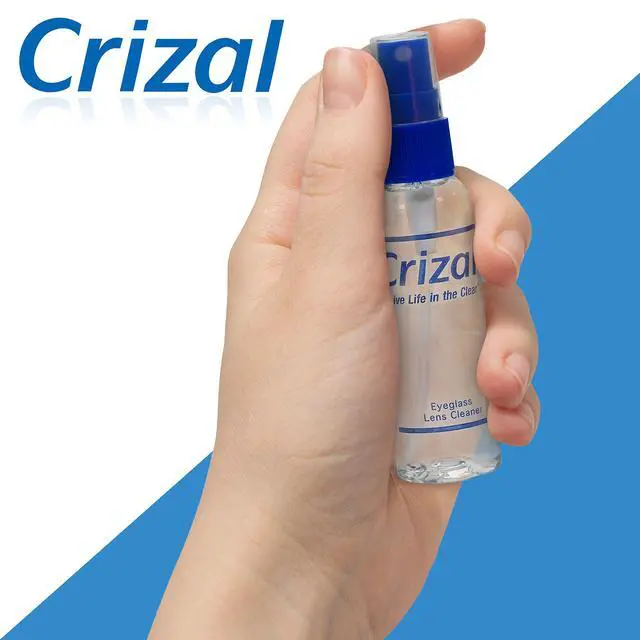 Alt view image 6 of 7 - Crizal Eyeglass Lens Cleaning Kit 1 Pack (2oz Spray + Microfiber Cloth) Designed & Tested for AR-Coated Lenses Complete Lens Care System