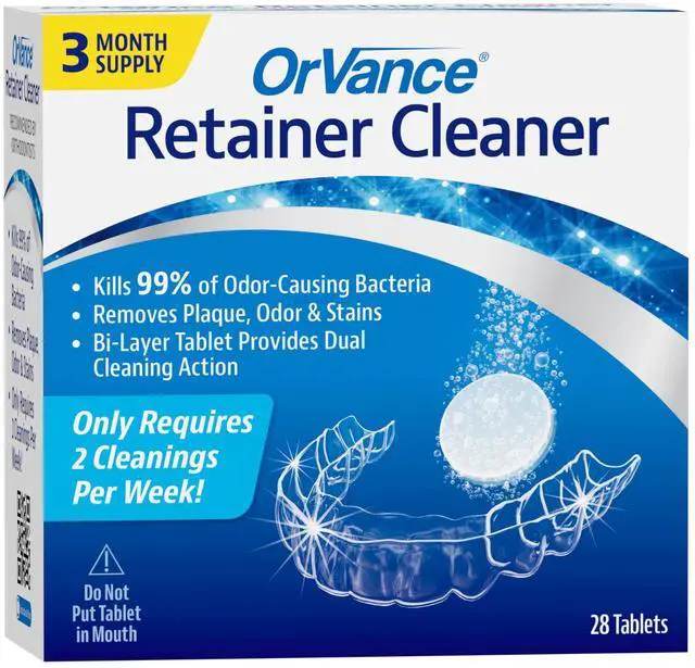 Main image of Retainer Cleaner Tablets (3 Month Supply) | Only 2 Cleanings Per Week Required | Removes Odors, Stains, Plaque for Invisalign, Mouth/Night Guards, and Removable Orthodontic Appliances