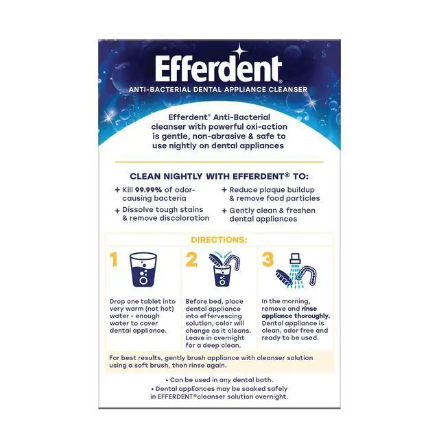 Alt view image 6 of 6 - Retainer Cleaning Tablets, Denture Cleaning Tablets for Dental Appliances, Overnight Whitening, 126 Count