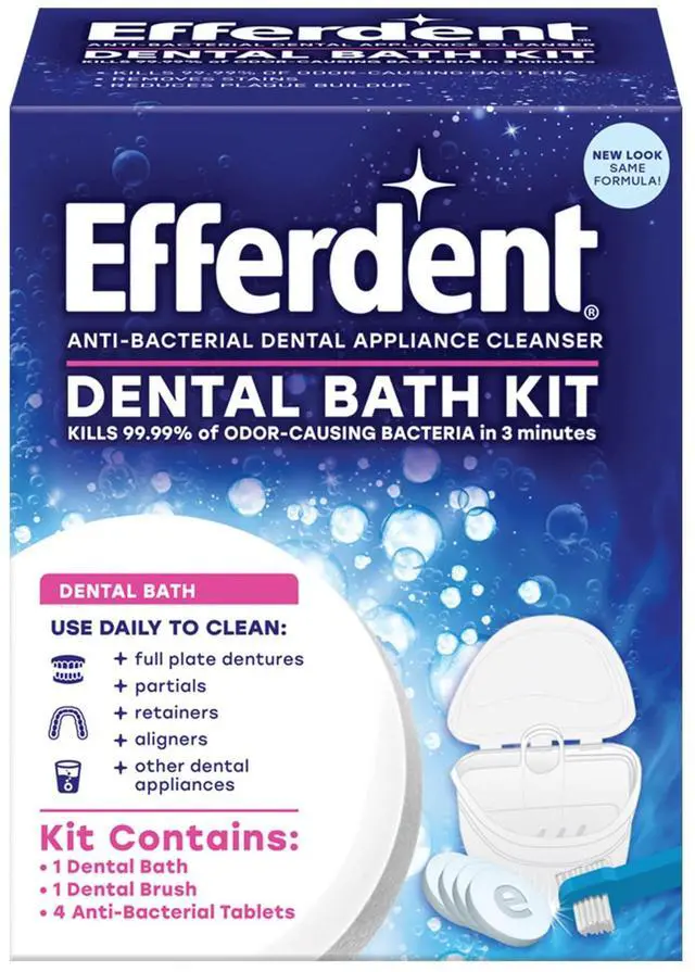 Main image of Retainer & Denture Cleaner Tablets and Dental Bath, 4 Tablets