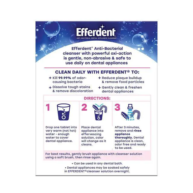 Alt view image 6 of 6 - Retainer & Denture Cleaner Tablets and Dental Bath, 4 Tablets