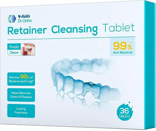 Main image of Retainer Cleaner, Mouth Guard Cleaning Tablets - Remove & Clear Stains from Dental Appliances - in 3 Minutes (Mint,36 PCS)