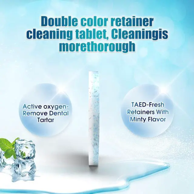Alt view image 3 of 7 - Retainer Cleaner, Mouth Guard Cleaning Tablets - Remove & Clear Stains from Dental Appliances - in 3 Minutes (Mint,36 PCS)