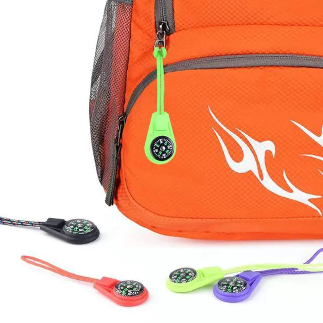 Alt view image 6 of 6 - Mini Compass for Kids Compasses KeychainButton Compass Bulk KitParacord Hiking Survival Small CompassesKids Scout Compass 10pcs
