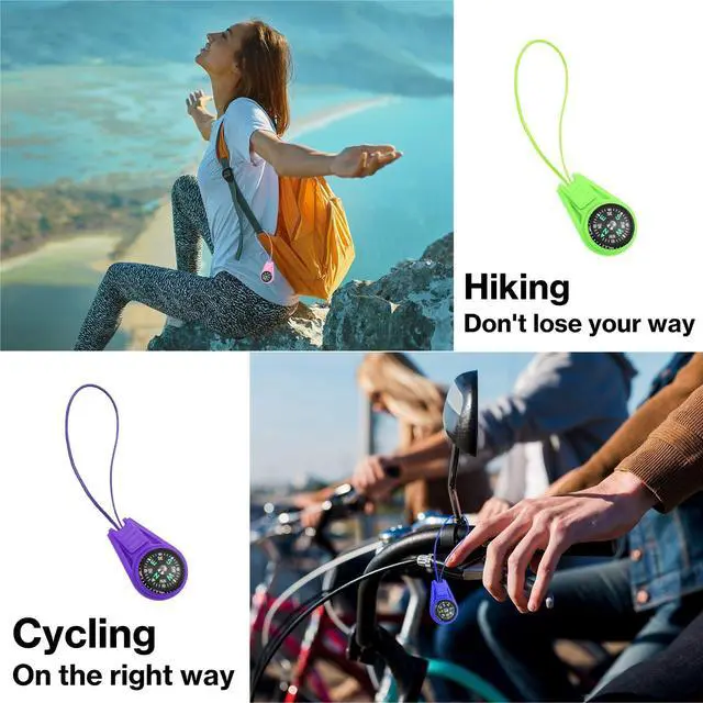 Alt view image 5 of 7 - 12 Pcs Mini Compass for Kids Hiking,Compass Keychain, Multi-Color Outdoor Camping Hiking Pocket for Lanyard Boy Scout Party Favor Toy Set,Survival Kits Watchband Bracelet Necklace Keychain