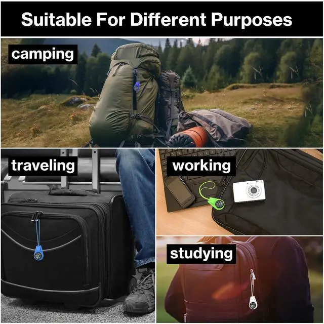 Alt view image 7 of 7 - 12 Pcs Mini Compass for Kids Hiking,Compass Keychain, Multi-Color Outdoor Camping Hiking Pocket for Lanyard Boy Scout Party Favor Toy Set,Survival Kits Watchband Bracelet Necklace Keychain