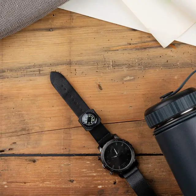Alt view image 4 of 7 - Slip-On Wrist Compass - Easy-to-Read Compass for Watch Band or Paracord Survival Bracelet