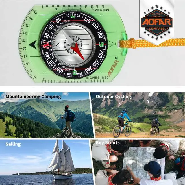 Alt view image 4 of 5 - Orienteering Compass AF-362 for Hiking and Navigation, Professional Field Compass for Map Reading and Survival, Lightweight
