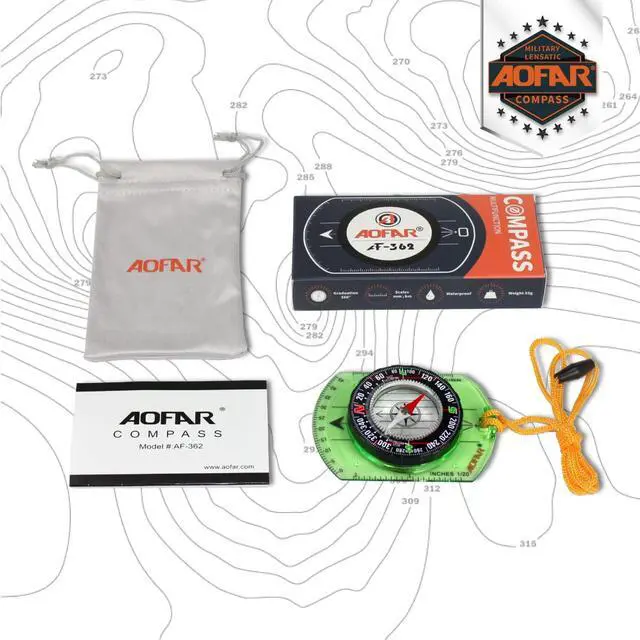 Alt view image 3 of 5 - Orienteering Compass AF-362 for Hiking and Navigation, Professional Field Compass for Map Reading and Survival, Lightweight