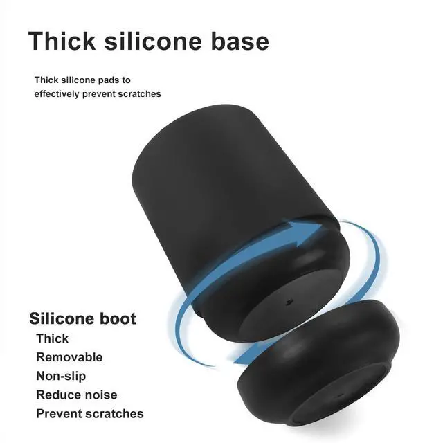 Alt view image 2 of 6 - Matte Black Silicone Boot Toothbrush Holders, Modern Tooth Brushing and Toothpaste Holder Tumbler Cup for Bathroom Organizer (Black)