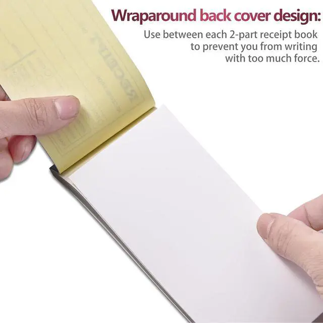 Alt view image 4 of 7 - XKDOUS 2 Pack Money and Rent Receipt Book, 2-Part Carbonless, 2-3/4" x 6-1/2" Receipt Book for Small Business, 50 Sets per Book