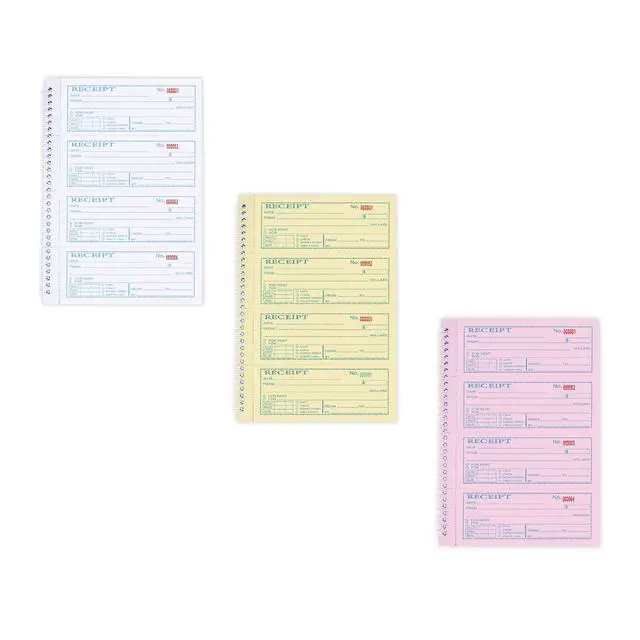 Alt view image 2 of 5 - Money Rent Receipt Book,7.9x11.22 Inches 3 Part Carbonless,Receipt Book with Carbon Copies,Cash Receipt Book,100 Sets per Book
