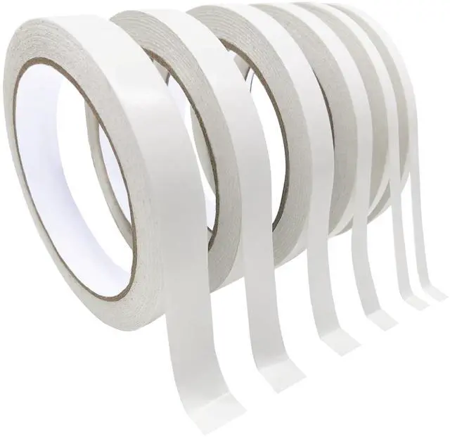 Main image of SmaringWing Double Sided Tape for Crafts, 6 Rolls Multi-Size Double-Sided Adhesive Tape for Arts, Photography, Gift Box, Scrapbooking, Card Making, Paper Backing