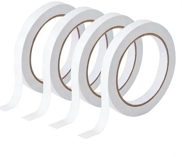 Main image of ZZJMCH 1/4" 4 Rolls Double Sided Adhesive Sticky Tape for Arts, DIY, Card Making, Crafts, Photography, Scrapbooking, Gift Wrapping, Office School Stationery Supplies, Home Supplies (Width: 6mm)