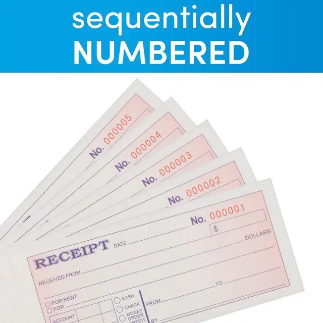 Alt view image 4 of 7 - ANABIUP 6 Pack Receipt Book with Carbon Copies, Money and Rent Receipt Book for Small Business, 2-3/4" x 7-3/16", 2-Part Carbonless, 50 Sets per Book