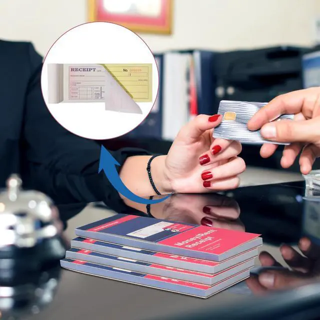 Alt view image 7 of 7 - ANABIUP 6 Pack Receipt Book with Carbon Copies, Money and Rent Receipt Book for Small Business, 2-3/4" x 7-3/16", 2-Part Carbonless, 50 Sets per Book