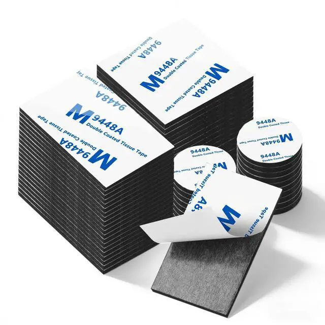 Main image of Double Sided Foam Tape Strong Pad Mounting,Black Self-Adhesive Tape Include Square Round and Rectangular(60Pcs)