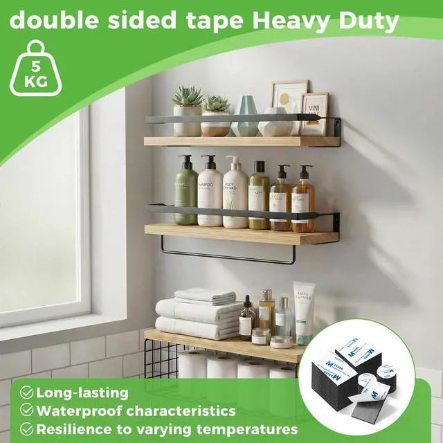 Alt view image 4 of 7 - Double Sided Foam Tape Strong Pad Mounting,Black Self-Adhesive Tape Include Square Round and Rectangular(60Pcs)