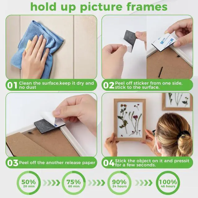 Alt view image 5 of 7 - Double Sided Foam Tape Strong Pad Mounting,Black Self-Adhesive Tape Include Square Round and Rectangular(60Pcs)