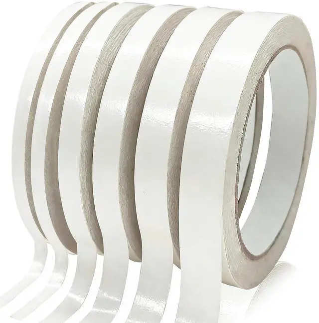 Main image of Double Sided Tape for Crafts, Double-Sided Tape for Arts, Scrapbook Supplies, Photography, Gifts Box, Scrapbooking, Card Making, Paper Backing, Tear-by-Hand, 6 Roll Heavy Duty Multi-Size Adhesive Tape