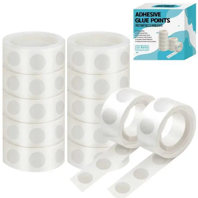 Main image of gegemaoyi 1000Pcs Clear Glue Dots Double Sided Adhesive Points for Balloons Craft Decor