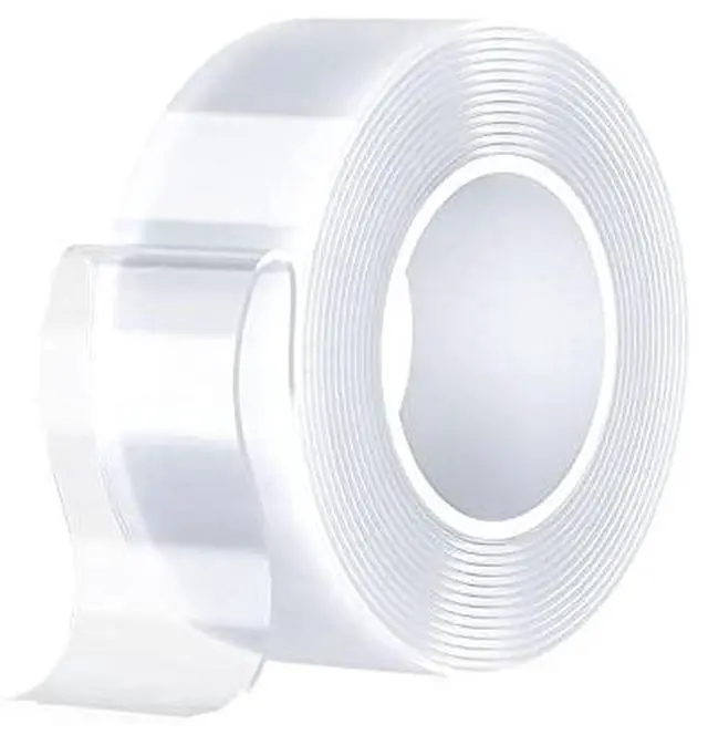 Main image of SANKEMU Double-Sided Tape Heavy Duty 9.84 FT x 1.18 in Clear Removable Mounting Tape for Walls, Carpet, Rugs, Posters Reusable, No-Residue, Indoor/Outdoor Nano Gel Grip