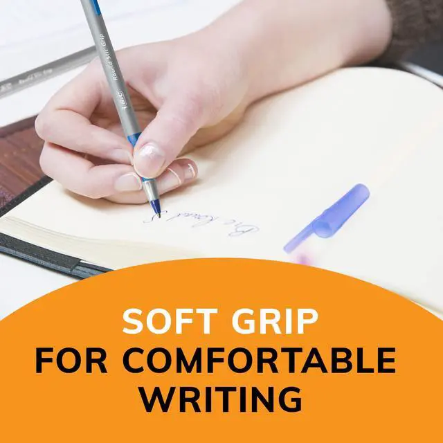 Alt view image 6 of 6 - BIC Round Stic Grip Xtra Comfort Assorted Colors Ballpoint Pens, Medium Point (1.2mm), 36-Count Pack, Perfect Writing Pens With Soft Grip for Superb Comfort and Control