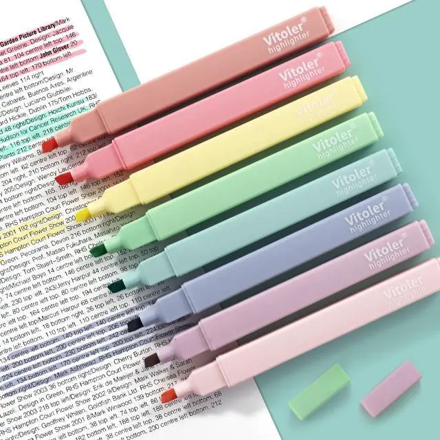 Alt view image 4 of 6 - Vitoler Bible Highlighters, Cute Pastel,No Bleed Bible Study Chisel Tip,8Pcs