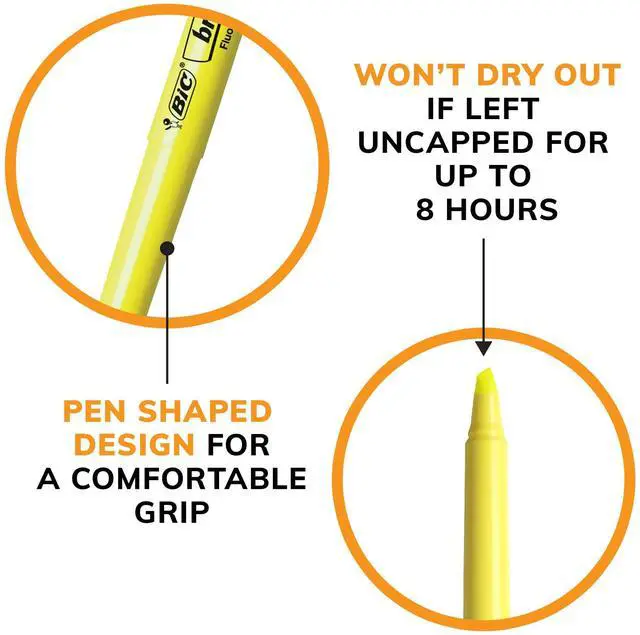 Alt view image 6 of 7 - BIC Brite Liner Highlighters, Chisel Tip, School Supplies for Students and Teachers, Ideal for Notes and Textbooks, 12-Count Pack in Yellow