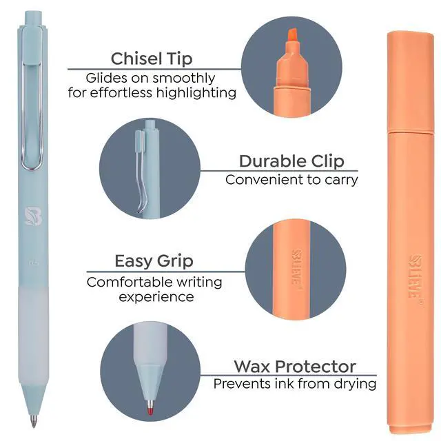 Alt view image 6 of 7 - BLIEVE Bible Highlighters And Pens No Bleed, Chisel Tip & Rollerball Pens, Multicolor Ink, Comfort Grip & Fast Dry, Cute Bible Journaling (PASTEL)