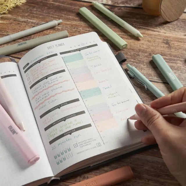 Alt view image 5 of 7 - BLIEVE Bible Highlighters And Pens No Bleed, Chisel Tip & Rollerball Pens, Multicolor Ink, Comfort Grip & Fast Dry, Cute Bible Journaling (PASTEL)