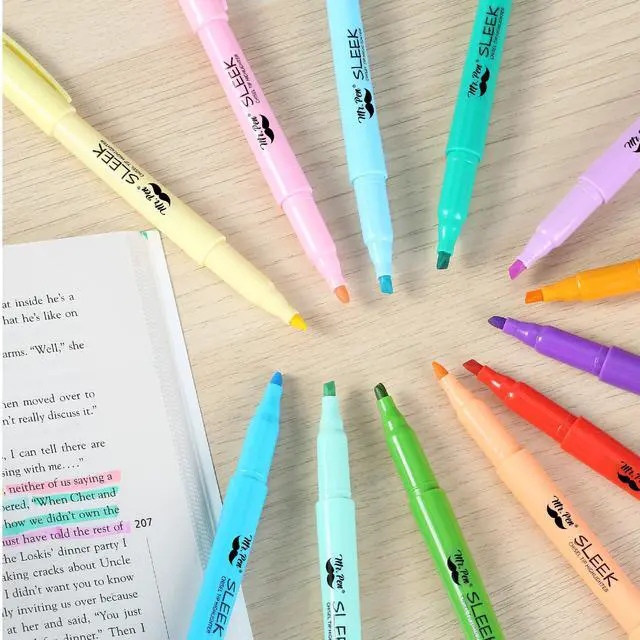 Alt view image 6 of 7 - Mr. Pen- Highlighters, 12 Pack, Assorted Colors, Chisel Tip, Quick-Dry