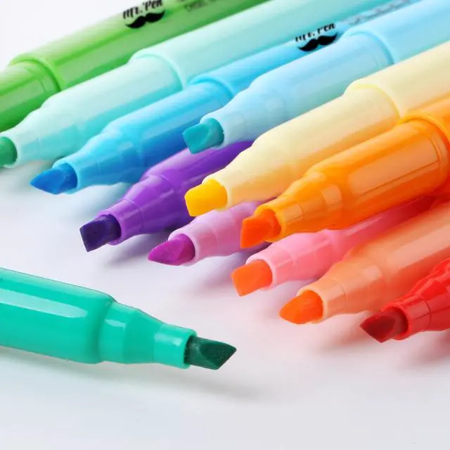Alt view image 7 of 7 - Mr. Pen- Highlighters, 12 Pack, Assorted Colors, Chisel Tip, Quick-Dry