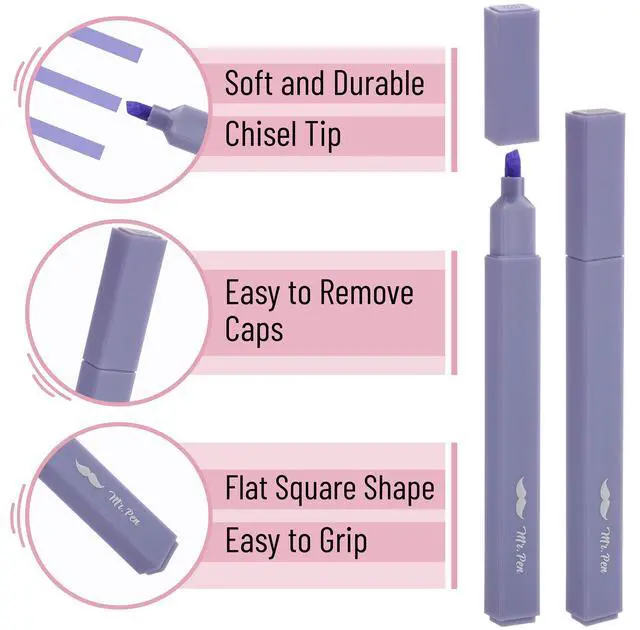 Alt view image 3 of 7 - Mr. Pen- Aesthetic Highlighters No Bleed, 8 Pack, Assorted Colors | Chisel Tip, Cute Highlighters Assorted Colors for Journaling, Highlighting, Underlining, Fast Dry, Back to School Supplies