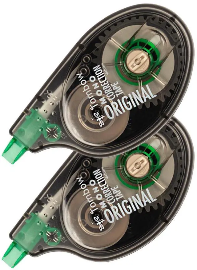 Alt view image 2 of 7 - Tombow 68627 MONO Correction Tape, Non-refillable, White, 1/6" x 394", 2 Count (Pack of 1)