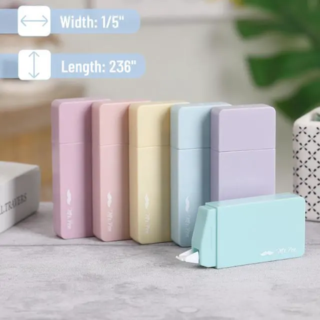Alt view image 3 of 7 - Mr. Pen- Aesthetic Correction Tape, 0.2" x 236", 6 pcs, Pastel Colors
